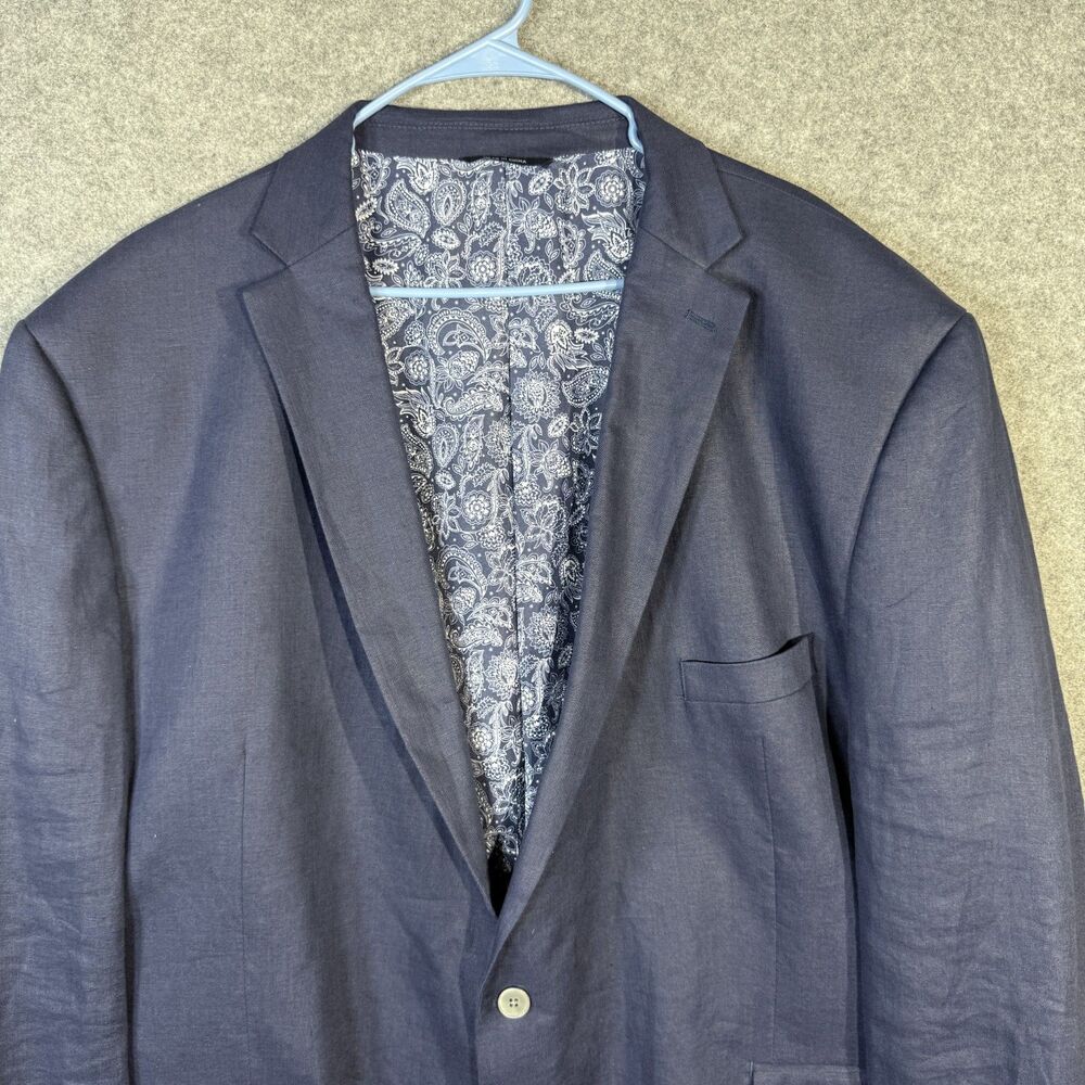 Ralph Ralph Lauren RRL Double RL Linen Blue Suit‎ Jacket Blazer Men's Size 58R